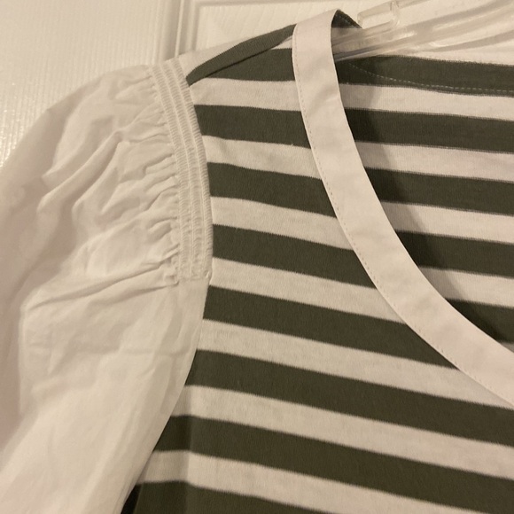 TALBOTS Women’s Shirt size 1X brand new with tag color white & sage green - Picture 5 of 12